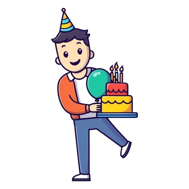 Happy happy birthday . For a man  sticker