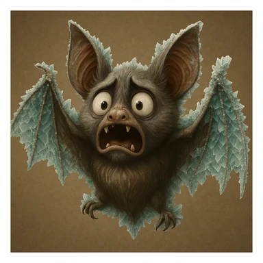 Эта же летучая мышь крылья от Na2CO3 постепенно кристализуются sticker