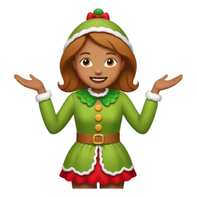 shrug woman gingerbread sticker