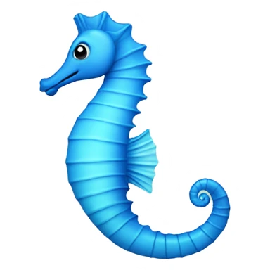 Blue seahorse sticker