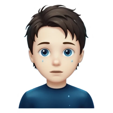 Underwater boy sticker