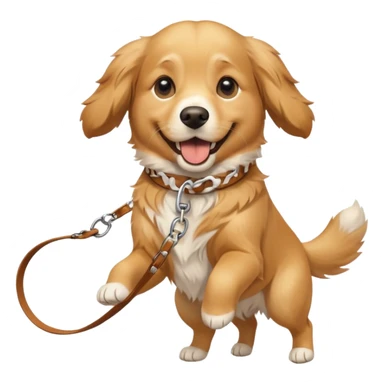 dog, double leash sticker