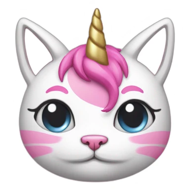 pink cat unicorn sticker