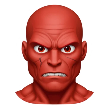 red mutant human sticker