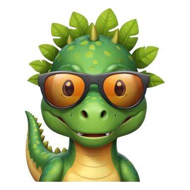 dinosaur with sunglasses sticker
