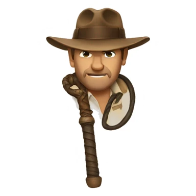 Indiana jones whip sticker