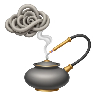 Burning incense sticker