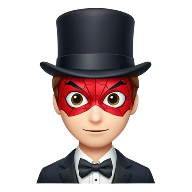 Spider-Man in a suit and top hat sticker