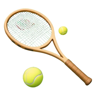 A detailed tennis racket resting on lush green grass beside a bright yellow tennis ball. The scene captures the essence of classic lawn tennis, with a crisp and clean background emphasizing the elegance and tradition of the sport sticker