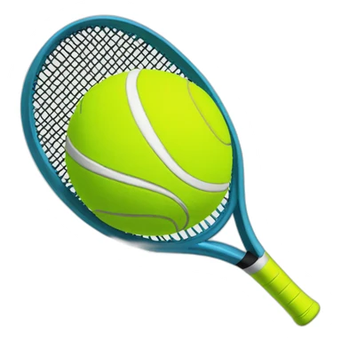 Tennis racket tennis ball sticker