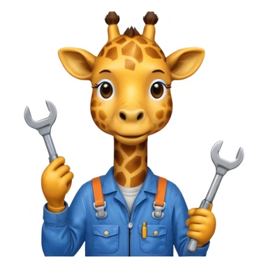 giraffe mechanic sticker