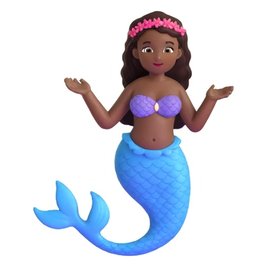 black mermaid with dark skin sticker