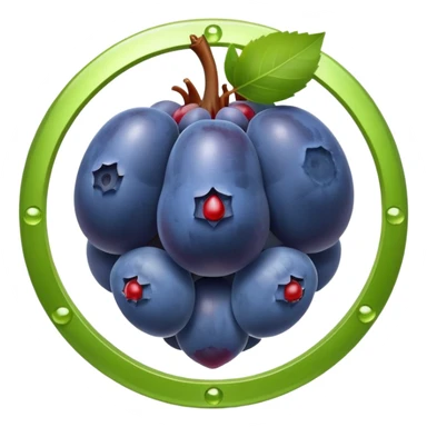 Antioxidant-rich foods (blueberries, pomegranate, grapes, dark chocolate, green tea) surrounded by a powerful, bright protective shield. The shield emits intense rays that destroy dark particles of free radicals, creating a strong protective barrier around body cells. sticker