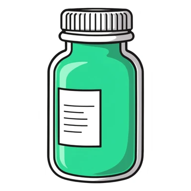 medicine bottle with label sticker
