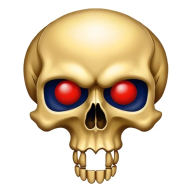 skull colored in New Orleans Pelicans basketball team colors - navy blue, gold, and red sticker