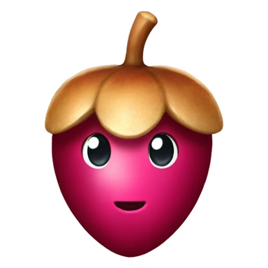 sparkling ruby Acorn sticker