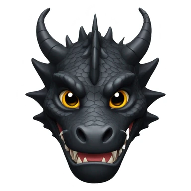 Black dragon with chequer markings sticker