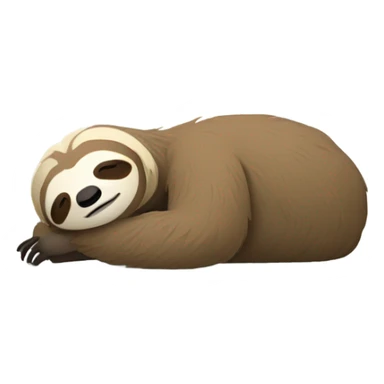 very tired sloth lying face down sticker