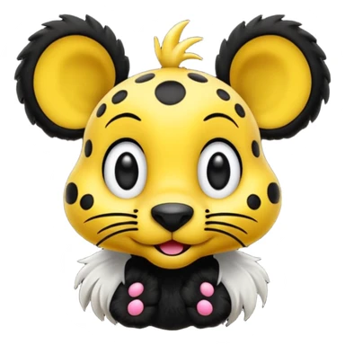 marsupilami noir avec écrit en dessous Spunky sticker