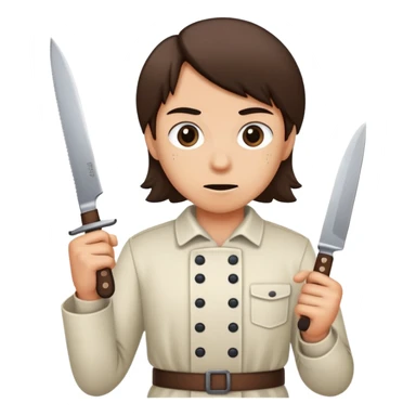 😶 this emoji with a knife  sticker