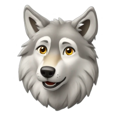 Loup sur ours sticker