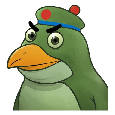 penguin clown sticker