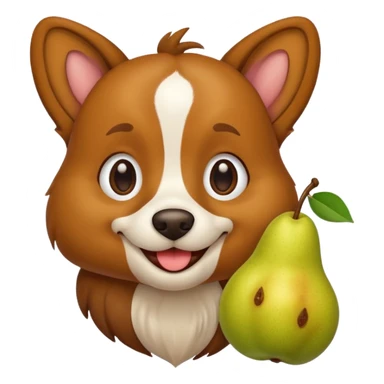 Hund mit Birne in der Hand  sticker