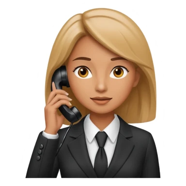 business woman talking on the phone sticker