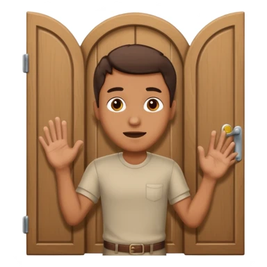 Man knocking on door  sticker