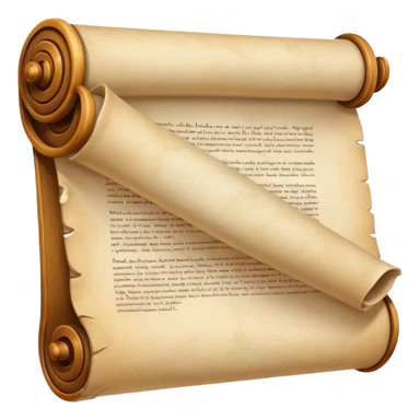 create an emoji of a flying scroll sticker