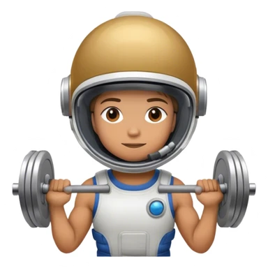 Astronaut doing Weightlifting sticker