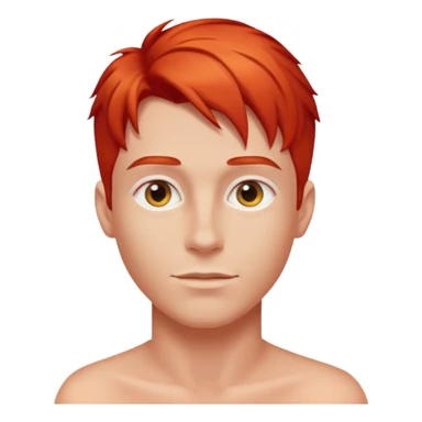 young man with smooth skin, bright eyes, and glowing hair color sticker