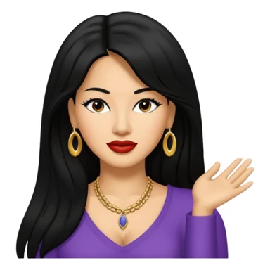 Selena Quintanilla with long hair sticker