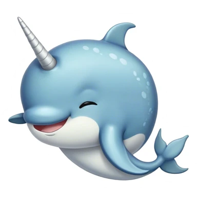 Meme-Worthy cute Sleeping Narwhal Portrait Emoji, Head resting peacefully with a contented smile, showcasing a luxuriously smooth form with a gentle tusk accent, eyes closed in a serene slumber, Simplified yet hilariously adorable features, highly detailed, glowing with a soft, drowsy glow, high shine, relaxed and utterly lovable, stylized with an air of playful laziness, bright and heartwarming, soft glowing outline, capturing the essence of a comically sleepy sea unicorn that feels destined to become the next viral sensation of adorable rest! sticker