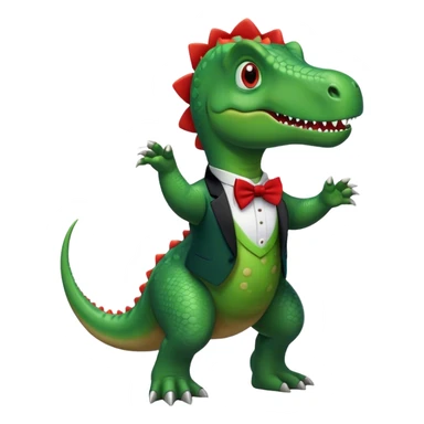 Dinosaur dancing the tango sticker