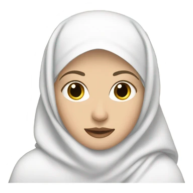 White skin, white hijabi women, driving a car sticker