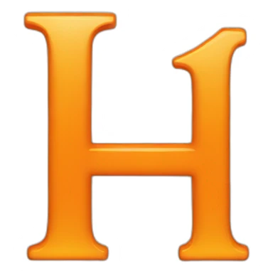 H LETTER orange sticker