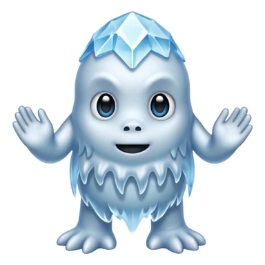 an ice cryptid, cryptid made of ice sticker