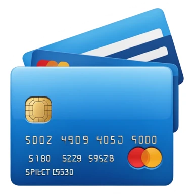 credit card blue point of sale sticker