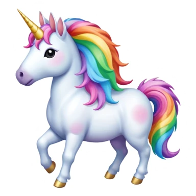 Gökkuşağının üstünde yürüyen unicorn sticker