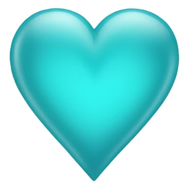 Aqua blue heart sticker