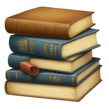 Stack of vintage books sticker