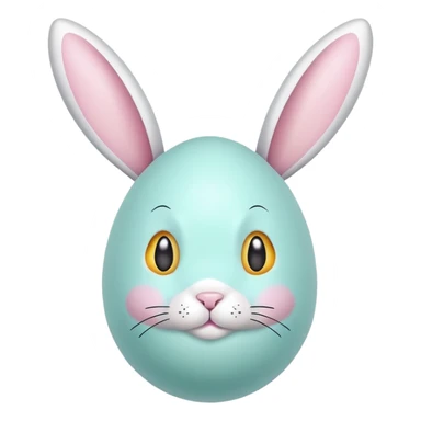 easter egg with bunny ears sticker