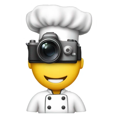 Chef, yellow skin, camera in hand  sticker