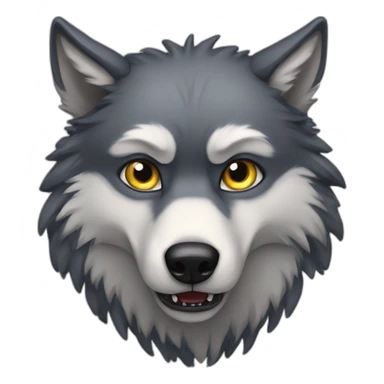 Creepy wolf sticker