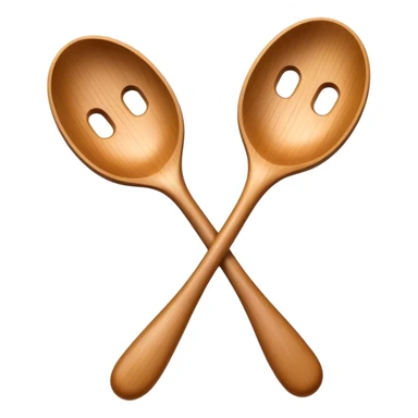 Two wooden spoons clashing together rhythmically, just like in traditional folk dance performances. The motion captures the lively energy of cultural dance and music sticker