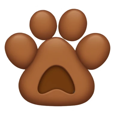 brown pet paws sticker