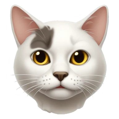 gato gordo tonto sticker