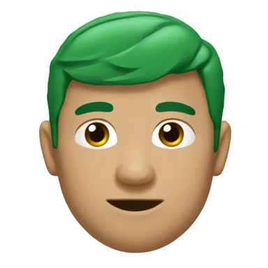  CARA  DE UN BUFALO COLOR  VERDE sticker