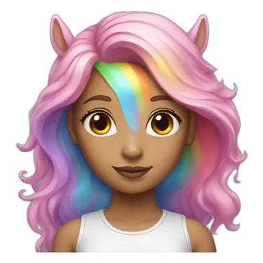 Girl-with-rainbow-unicorn sticker